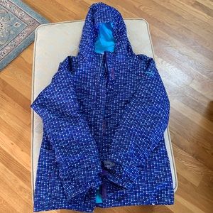 Columbia interchange coat, girls size 10-12, fleece liner. Hood, Waterproof.